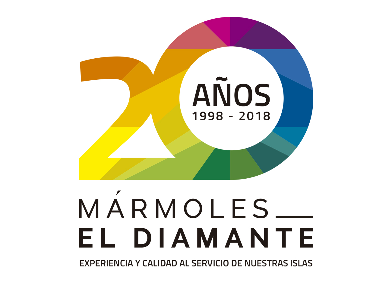 Logo 20 años de Mármoles El Diamante